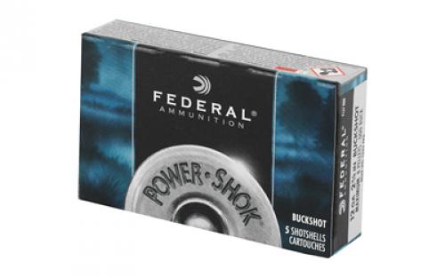 Federal PowerShok, 12 Gauge, 2.75", 000 Buck, 8 Pellets, 5 Round Box F127000