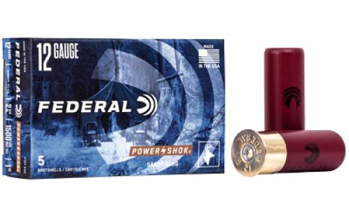 Federal PowerShok, 12 Gauge, 2.75, Max Dram, 1oz, Sabot Slug, Hollow Point,5 Round Box F127SS2