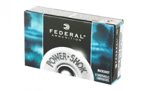 Federal PowerShok, 12 Gauge, 2.75", 00 Buck, 12 Pellets, 5Round Box F13000