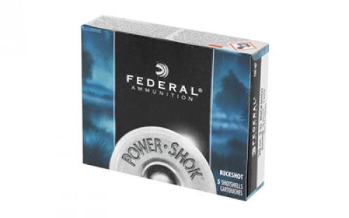 Federal PowerShok, 20 Gauge, 3", #2 Buck, 18 Pellets, 5 Round Box F2072B