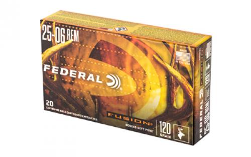 Federal Fusion, 25-06REM, 120 Grain, Boat Tail, 20 Round Box F2506FS1