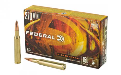 Federal Fusion, 270 Win, 150 Grain, Boat Tail, 20 Round Box F270FS2