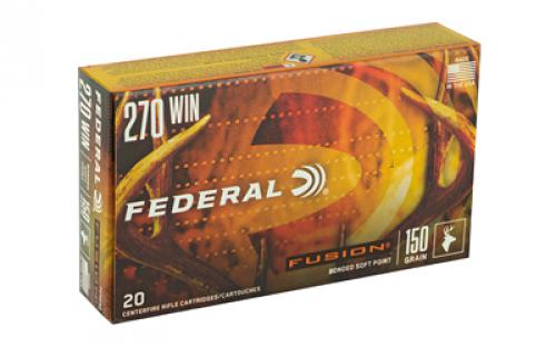 Federal Fusion, 270 Win, 150 Grain, Boat Tail, 20 Round Box F270FS2