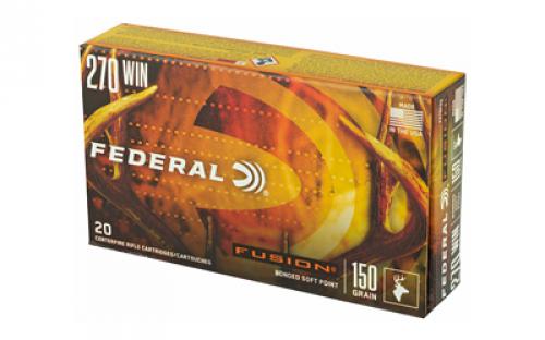 Federal Fusion, 270 Win, 150 Grain, Boat Tail, 20 Round Box F270FS2