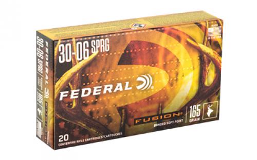 Federal Fusion, 30-06, 165 Grain, Boat Tail, 20 Round Box F3006FS2