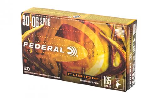 Federal Fusion, 30-06, 165 Grain, Boat Tail, 20 Round Box F3006FS2