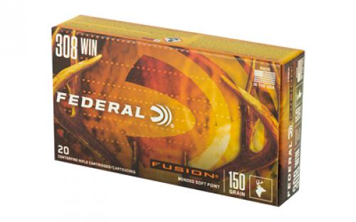 Federal Fusion, 308WIN, 150 Grain, Boat Tail, 20 Round Box F308FS1