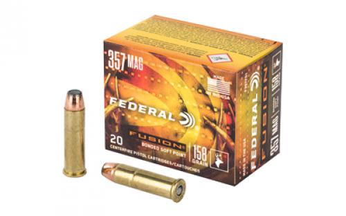 Federal Fusion, 357MAG, 158 Grain, Hollow Point, 20 Round Box F357FS1