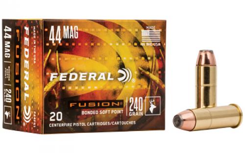 Federal Fusion, 44MAG, 240 Grain, Hollow Point, 20 Round Box F44FS1