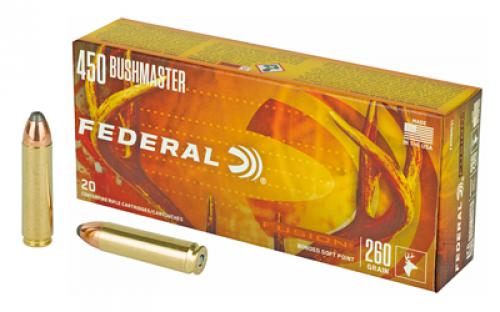 Federal Fusion, 450 Bushmaster, 260 Grain, 20 Round Box F450BMFS1