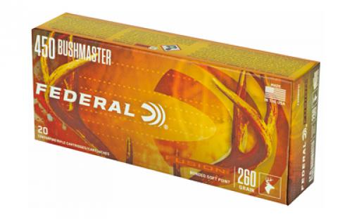 Federal Fusion, 450 Bushmaster, 260 Grain, 20 Round Box F450BMFS1