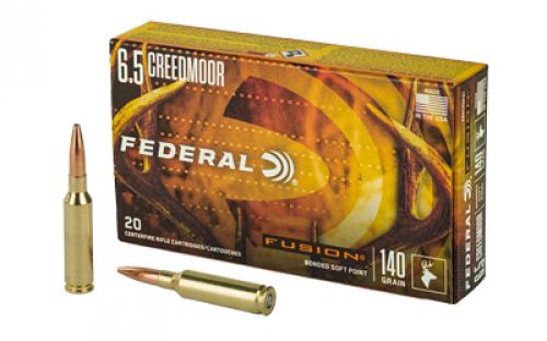 Federal Fusion, 6.5 CREEDMOOR, 140 Grain, Soft Point, 20 Round Box F65CRDFS1