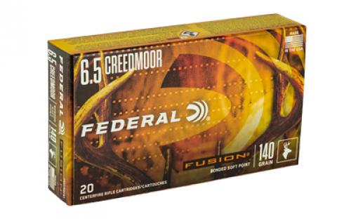 Federal Fusion, 6.5 CREEDMOOR, 140 Grain, Soft Point, 20 Round Box F65CRDFS1