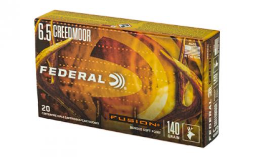 Federal Fusion, 6.5 CREEDMOOR, 140 Grain, Soft Point, 20 Round Box F65CRDFS1