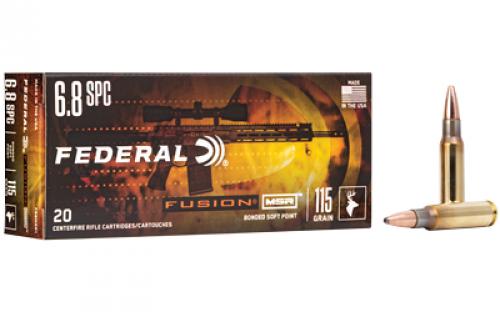 Federal Fusion, 6.8SPC, 115 Grain, Soft Point, 20 Round Box F68MSR1