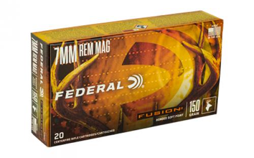 Federal Fusion, 7MM REM, 150 Grain, Boat Tail, 20 Round Box F7RFS1