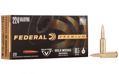 Federal Gold Medal, 224 Valkyrie, 80Gr, Berger, 20 Round Box GM224VLKBH2