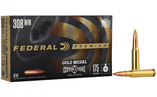 Federal Federal Premium, Gold Medal, 308 Winchester, 175 Grain, Open Tip Match, 20 Rounds GM308OTM2