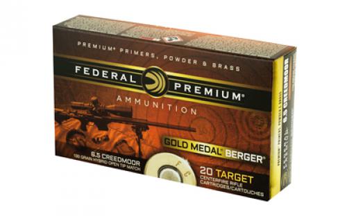 Federal Gold Medal Berger, 6.5 Creedmore, 130 Grain, Berger, 20 Rounds Per Box GM65CRDBH130