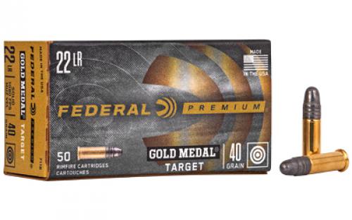 Federal Gold Medal, 22LR, 40 Grain, Lead Round Nose, 50 Round Box 711B