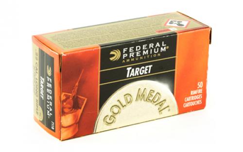 Federal Gold Medal, 22LR, 40 Grain, Lead Round Nose, 50 Round Box 711B