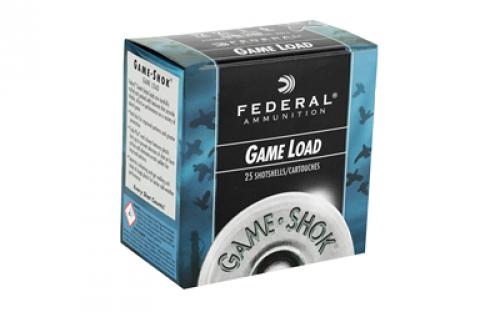 Federal Game Load, 12 Gauge, 2.75", #6, 3.25 Dram, 1oz, Shotshell, 25 Round Box H1216