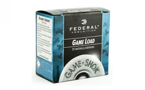 Federal Game Load, 12 Gauge, 2.75", #8, 3.25 Dram, 1oz, Shotshell, 25 Round Box H1218