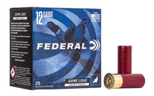 Federal Game Load, Heavy Field Load, 12 Gauge, 2.75, #7.5 , 3 1/4 Dram, 1 1/4 oz, Shot, 25 Round Box H12575