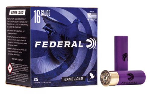 Federal Game Load, 16 Gauge 2.75, #8, 1oz, 25 Round Box H1608