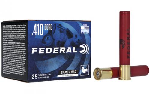 Federal GameShok, 410 Gauge, 3, #5, Max Dram, .6875oz, Shotshell Lead Shot, 25 Round Box H4135