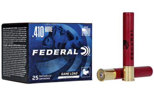 Federal GameShok, 410 Gauge, 3, #7.5, Max Dram, .6875oz, Shotshell Lead Shot, 25 Round Box H41375