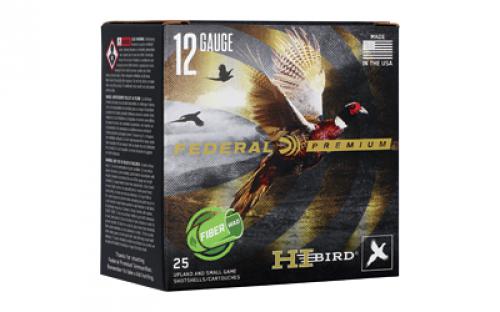 Federal Hi-Bird, 12 Gauge, 2.75, #5, 1 1/4 oz, Shot, Fiber-Wad, 25 Round Box HVF12HW 5