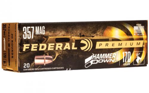 Federal Premium, HammerDown, 357 Magnum, 170 Grain, Soft Point, 20 Round Box, Designed for Lever Action Rifles LG3571