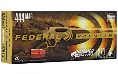 Federal Premium, HammerDown, 444 Marlin, 270 Grain, Soft Point, 20 Round Box, Designed for Lever Action Rifles LG444M1