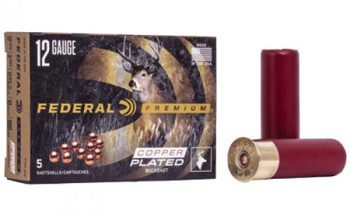 Federal Premium, Vital Shok, 12 Gauge 3, 3 Buck, 1 1/2oz, Buckshot, 10 Pellets, 5 Round Box P158000