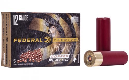 Federal Premium, Vital Shok, 12 Gauge 3, 4 Buck, 2oz, Buckshot, 41 Pellets, 5 Round Box P1584B