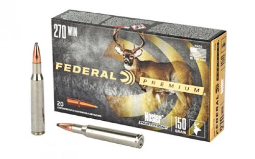 Federal Premium, 270WIN, 150 Grain, Nosler Partition, 20 Round Box P270E