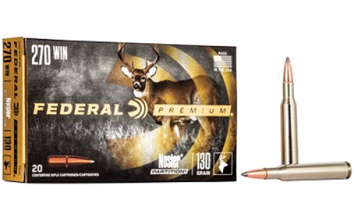 Federal Premium, 270WIN, 130 Grain, Nosler Partition, 20 Round Box P270P