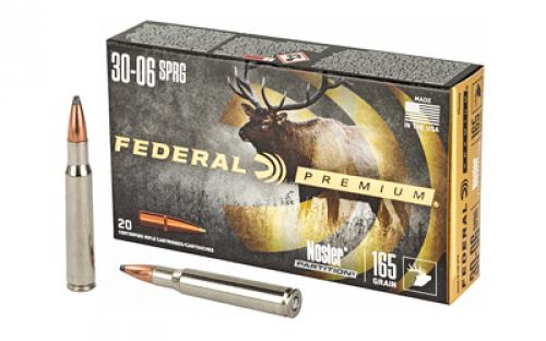 Federal Premium, 30-06, 165 Grain, Nosler Partition, 20 Round Box P3006AD