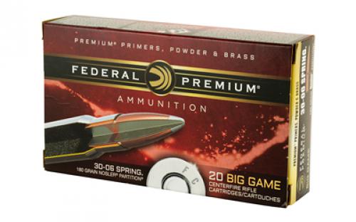 Federal Premium, 30-06, 180 Grain, Nosler Partition, 20 Round Box P3006F