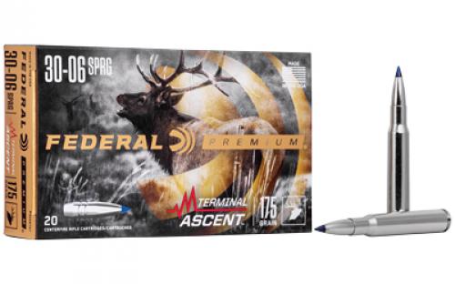 Federal Premium, 30-06 Springfield, 175 Grain, Terminal Ascent, 20 Round Box P3006TA1