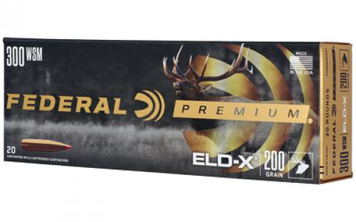 Federal Federal Premium, Extremely Low Drag eXpanding, 300 Winchester Short Magnum, 200 Grain, Polymer Tip, 20 Round Box P300WSMELDX1