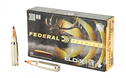 Federal Federal Premium, Extremely Low Drag eXpanding, 308 Winchester, 178 Grain, Polymer Tip, 20 Round Box P308ELDX1