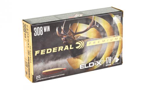 Federal Federal Premium, Extremely Low Drag eXpanding, 308 Winchester, 178 Grain, Polymer Tip, 20 Round Box P308ELDX1