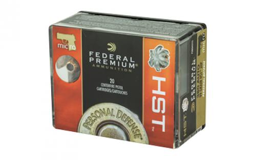 Federal Premium Personal Defense, 380 ACP, 99 Grain, HST, 20 Round Box P380HST1S