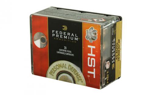 Federal Premium, 45ACP, 230 Grain, Jacketed Hollow Point, 20 Round Box P45HST2S