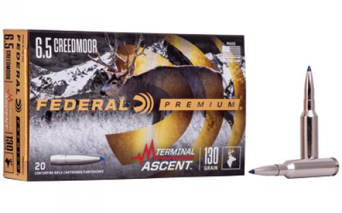 Federal Premium, 6.5 Creedmoor, 130 Grain, Terminal Ascent, 20 Round Box P65CRDTA1