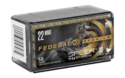 Federal Premium, 22WMR, 30 Grain, Jacketed Hollow Point, 50 Round Box P765