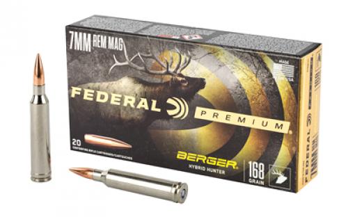 Federal Premium, Berger Hybrid Hunter, 7MM Rem, 168Grain, 20 Round Box P7RBCH1