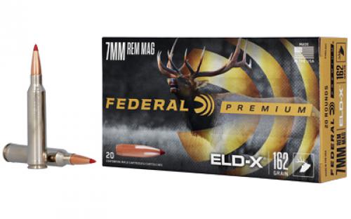 Federal Federal Premium, Extremely Low Drag eXpanding, 7MM Remington, 162 Grain, Polymer Tip, 20 Round Box P7RELDX1